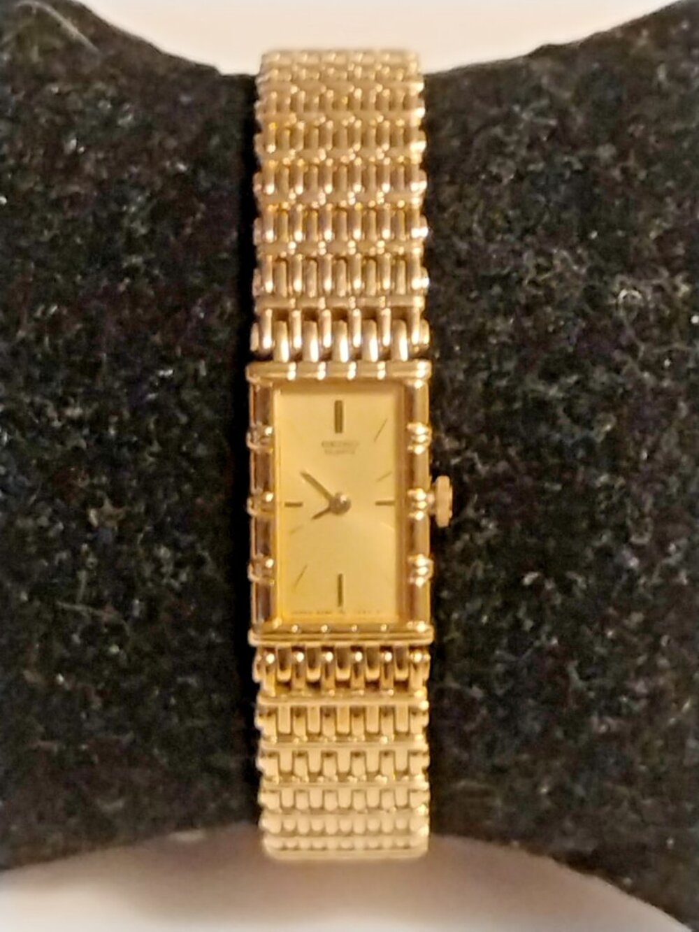 Vtg Ladies Seiko Dress Watch Bamboo Style 2E20-6109 New Battery - Picture 12 of 13